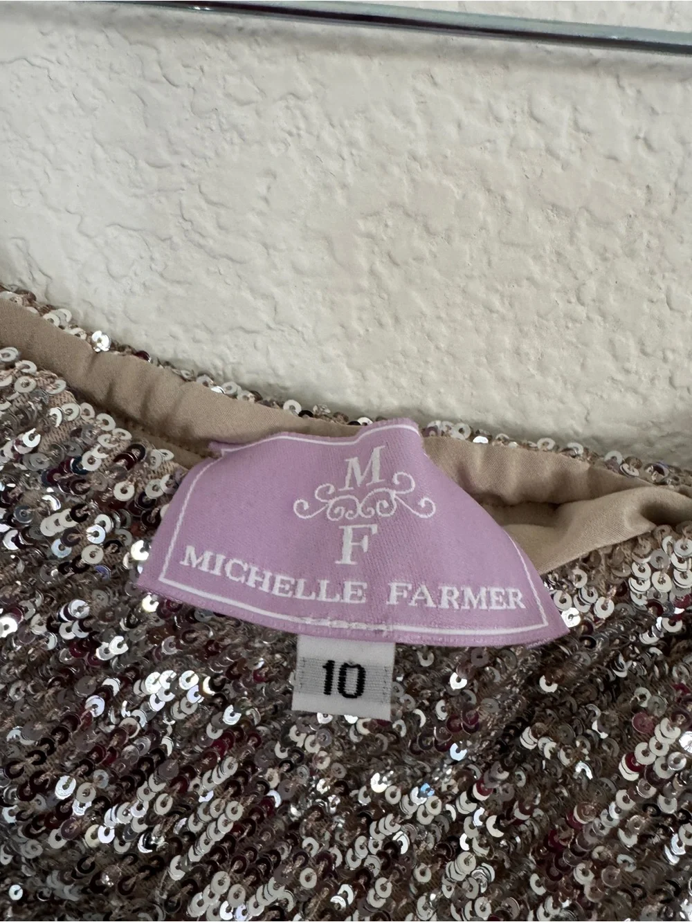 Michelle Farmer sequin mini skirt size 10